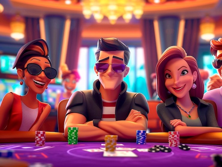 Pemain sedang bermain live casino dengan dealer langsung di layar smartphone